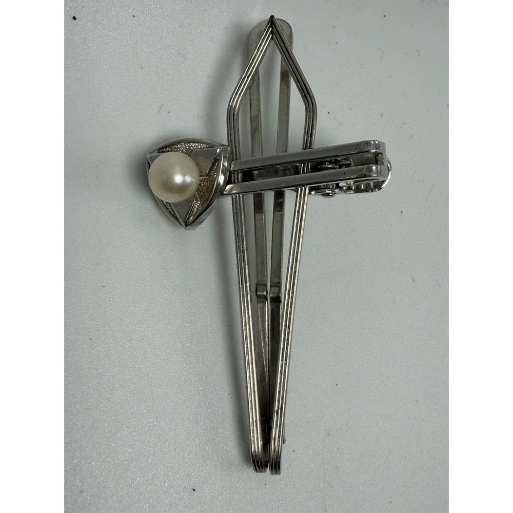 Mitsubishi 1969 Tie Clip Vintage Silver Toned Rare 2.5